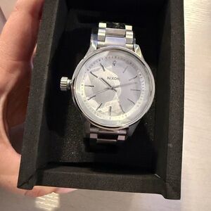 Brand new in box! Nixon Facet 38 - All Silver Watch.